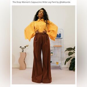 Amazon the Drop @takkunda Cappuccino wide leg pants